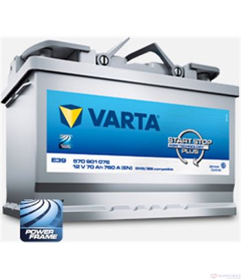 АКУМУЛАТОР 12V 070 (Ah) L+ VARTA START-STOP PLUS