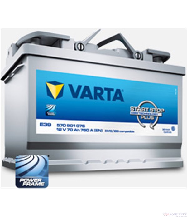 АКУМУЛАТОР 12V 070 (Ah) L+ VARTA START-STOP PLUS