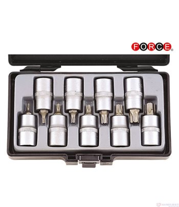ВЛОЖКИ 1/2'' НАКРАЙНИК TORX  9 БР. К-Т - FORCE