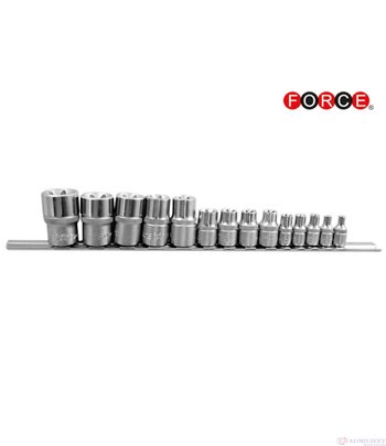 ВЛОЖКИ 1/4'' & 3/8'' &1/2'' Е (Е4-Е24)  14 БР. К-Т - FORCE