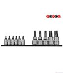 ВЛОЖКИ 1/4'' & 3/8'' НАКРАЙНИК TORX (Т10-Т40)  11 БР. К-Т - FORCE