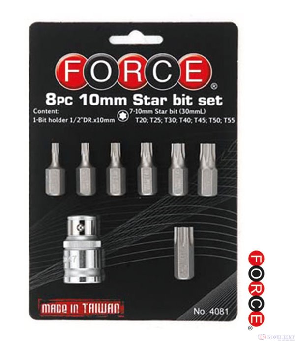 НАКРАЙНИЦИ TORX 10 MM  8 Ч. К-Т - FORCE