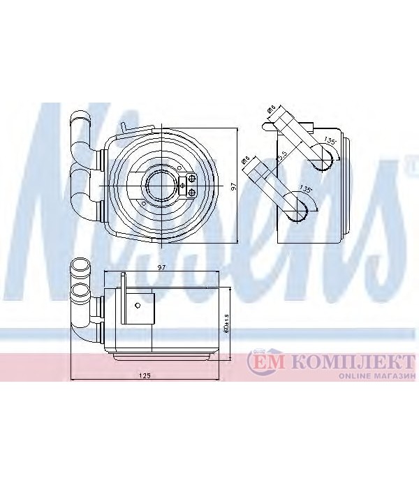 РАДИАТОР МАСЛЕН MAZDA MPV II (1999-) 3.0 i V6 - NISSENS