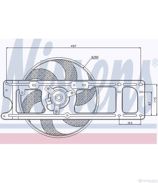 ПЕРКА ВЕНТИЛАТОРНА RENAULT CLIO III (2005-) 1.2 16V - NISSENS