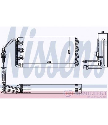 ИЗПАРИТЕЛ КЛИМАТИК MAN F 90 (1986-) 26.242 DFS - NISSENS