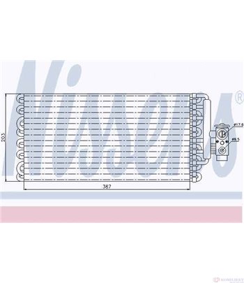 ИЗПАРИТЕЛ КЛИМАТИК MAN TGA (2000-) 26.360 FDC, FDLC, FDLC/M, FDRC, FDLRC-WW - NISSENS