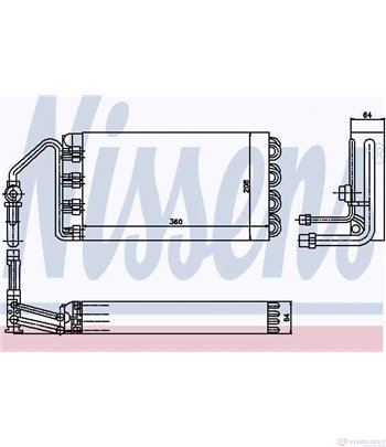 ИЗПАРИТЕЛ КЛИМАТИК MAN F 2000 (1994-) 19.364 FC, FLC, FLLC, FLLW, FRC, FLRC, FLLRC, FLL, FLLR, F-N - NISSENS