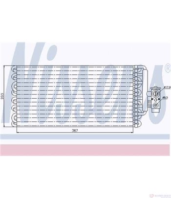 ИЗПАРИТЕЛ КЛИМАТИК MAN TGA (2000-) 26.430, 26.440 FDC, FDRC, FDLC, FDLRC, FDLC/M, FNHLC, FVHLC - NISSENS