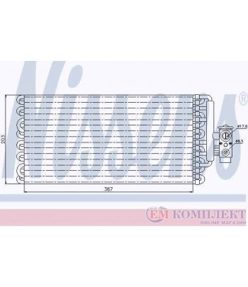 ИЗПАРИТЕЛ КЛИМАТИК MAN TGA (2000-) 28.530 FNLC, FNLLC, FNLRC - NISSENS