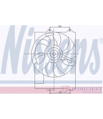 ПЕРКА ВЕНТИЛАТОРНА ROVER 25 (1999-) 1.4 16V - NISSENS