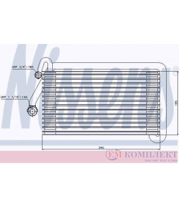 ИЗПАРИТЕЛ КЛИМАТИК FIAT TIPO (1987-) 1.9 TD - NISSENS