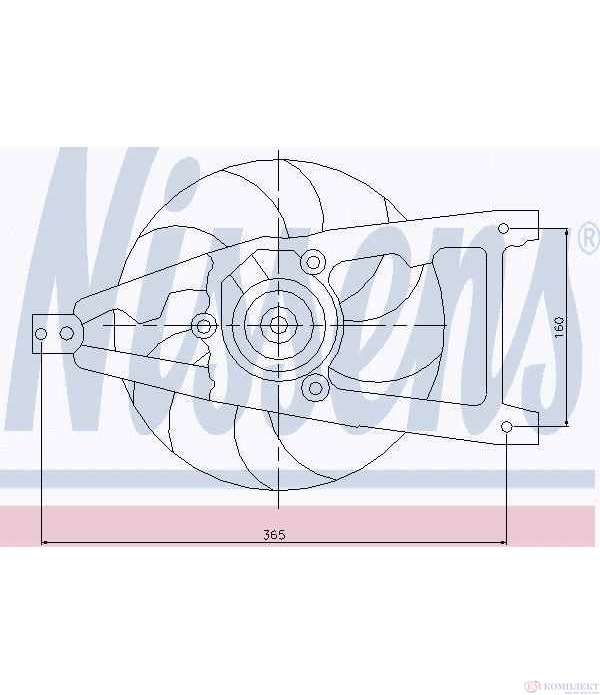 ПЕРКА ВЕНТИЛАТОРНА FIAT CINQUECENTO (1991-) 0.7 i - NISSENS