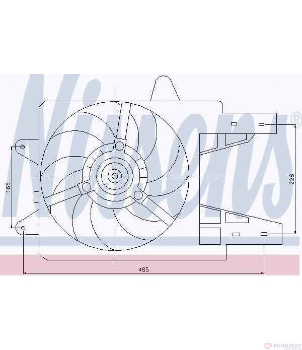 ПЕРКА ВЕНТИЛАТОРНА FIAT PUNTO (1993-) 75 1.2 - NISSENS
