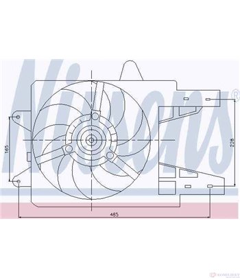 ПЕРКА ВЕНТИЛАТОРНА FIAT PUNTO (1993-) 60 1.2 - NISSENS