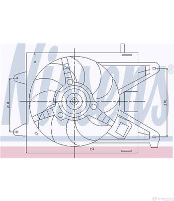 ПЕРКА ВЕНТИЛАТОРНА FIAT BRAVO (1995-) 1.6 16V - NISSENS