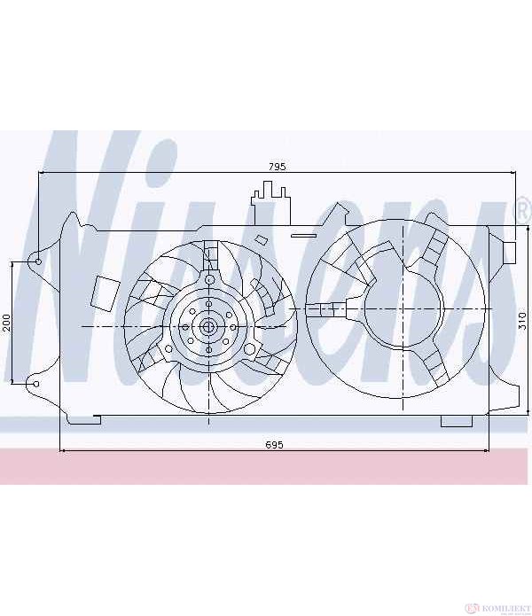 ПЕРКА ВЕНТИЛАТОРНА FIAT DOBLO (2001-) 1.9 JTD - NISSENS