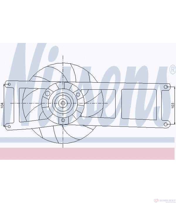 ПЕРКА ВЕНТИЛАТОРНА FIAT PANDA (2003-) 1.1 - NISSENS