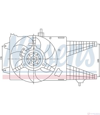 ПЕРКА ВЕНТИЛАТОРНА FIAT PUNTO VAN (2000-) 1.9 D 60 - NISSENS