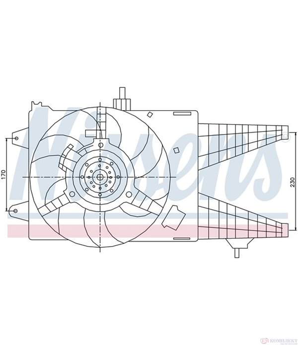 ПЕРКА ВЕНТИЛАТОРНА FIAT PUNTO VAN (2000-) 1.9 D 60 - NISSENS