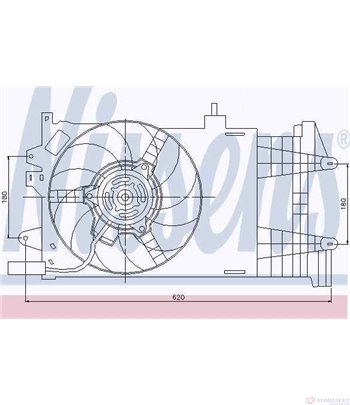 ПЕРКА ВЕНТИЛАТОРНА FIAT PUNTO VAN (2000-) 1.2 60 - NISSENS