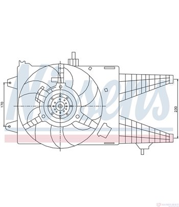 ПЕРКА ВЕНТИЛАТОРНА FIAT PUNTO (1999-) 1.9 JTD - NISSENS