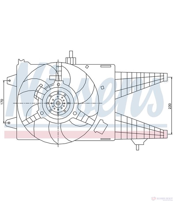 ПЕРКА ВЕНТИЛАТОРНА FIAT PUNTO (1999-) 1.9 JTD - NISSENS