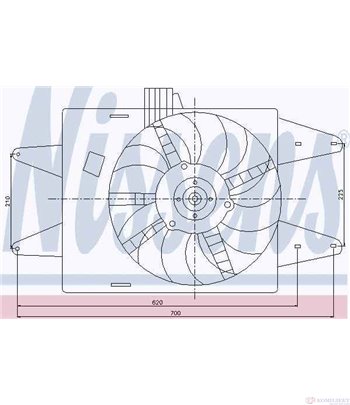 ПЕРКА ВЕНТИЛАТОРНА FIAT DOBLO (2001-) 1.9 D - NISSENS