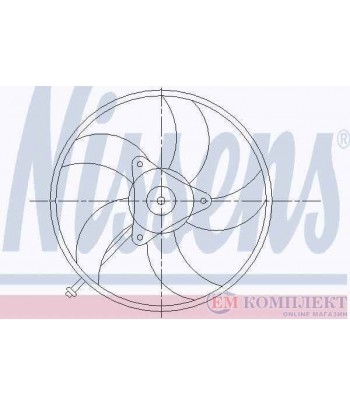 ПЕРКА ВЕНТИЛАТОРНА VOLKSWAGEN GOLF III (1991-) 2.0 - NISSENS