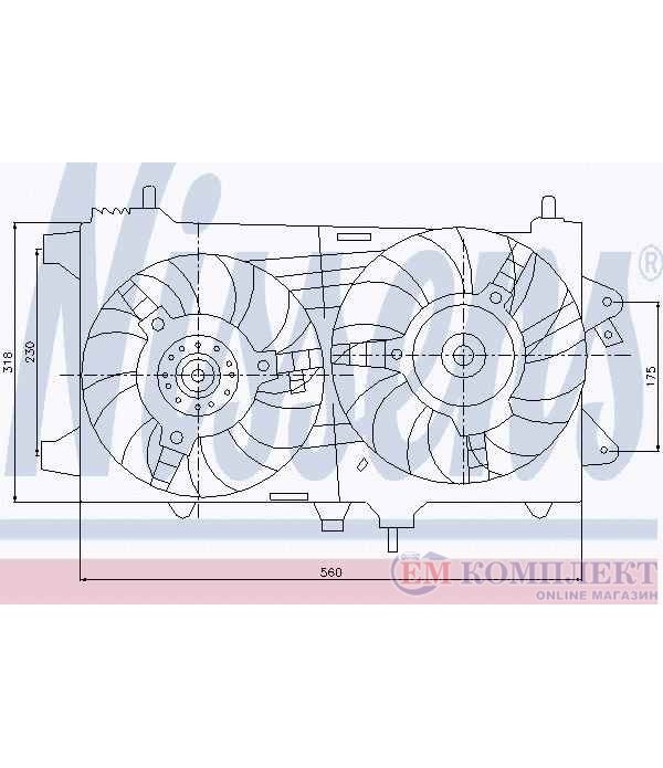 ПЕРКА ВЕНТИЛАТОРНА FIAT IDEA (2003-) 1.6 D Multijet - NISSENS