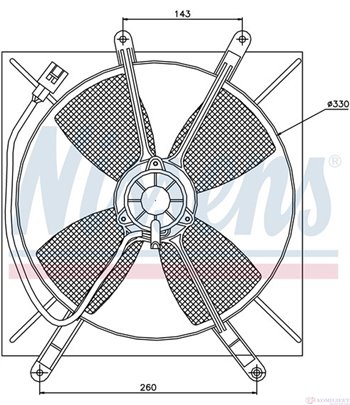 ПЕРКА ВЕНТИЛАТОРНА TOYOTA RAV 4 I CABRIO (1997-) 2.0 16V - NISSENS