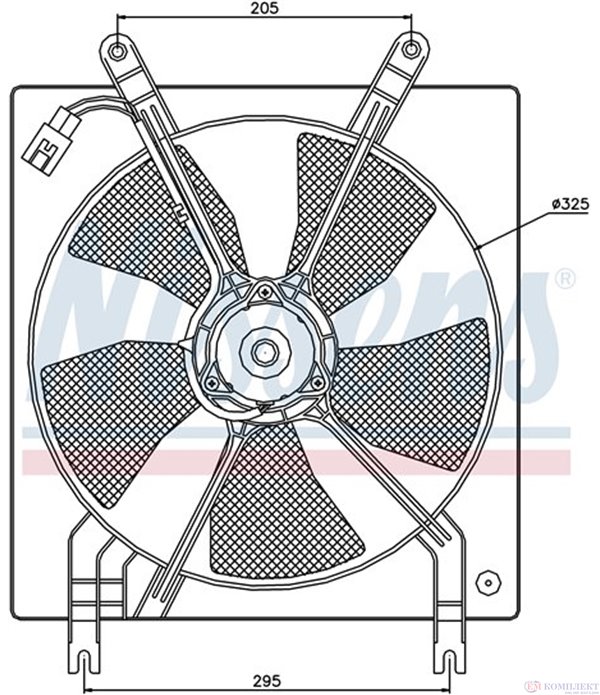 ПЕРКА ВЕНТИЛАТОРНА MITSUBISHI ECLIPSE II (1994-) 2.0 GS 16V - NISSENS