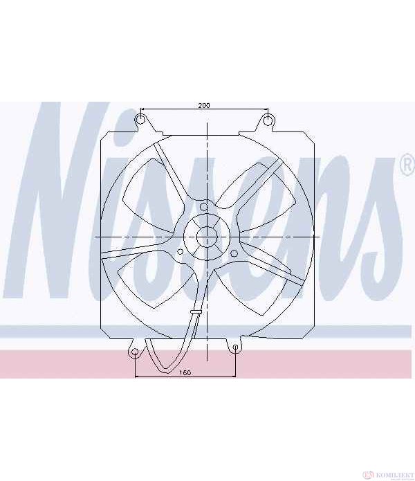 ПЕРКА ВЕНТИЛАТОРНА TOYOTA CARINA E SPORTSWAGON (1993-) 1.6 i - NISSENS