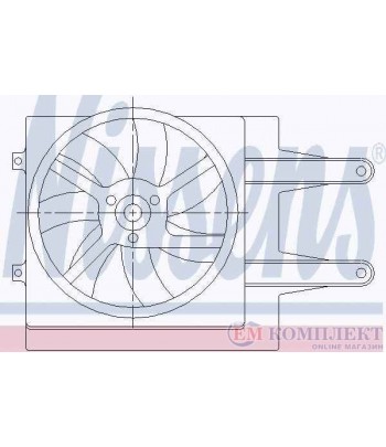 ПЕРКА ВЕНТИЛАТОРНА VOLKSWAGEN PASSAT (1988-) 1.6 - NISSENS