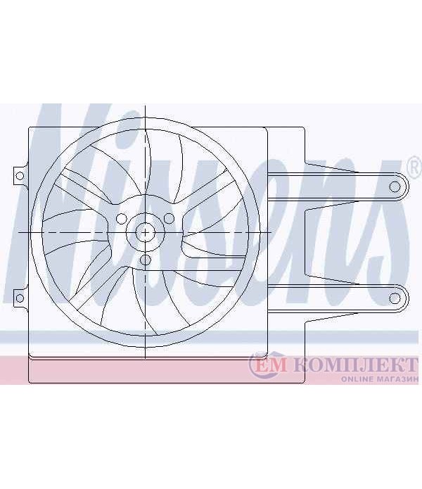 ПЕРКА ВЕНТИЛАТОРНА VOLKSWAGEN PASSAT (1988-) 1.6 - NISSENS