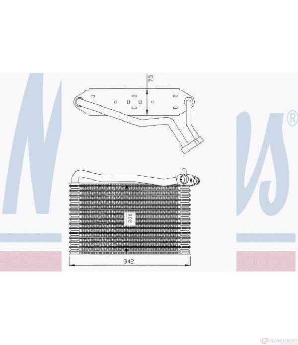 ИЗПАРИТЕЛ КЛИМАТИК VOLKSWAGEN PASSAT (1996-) 2.3 VR5 Syncro4motion - NISSENS