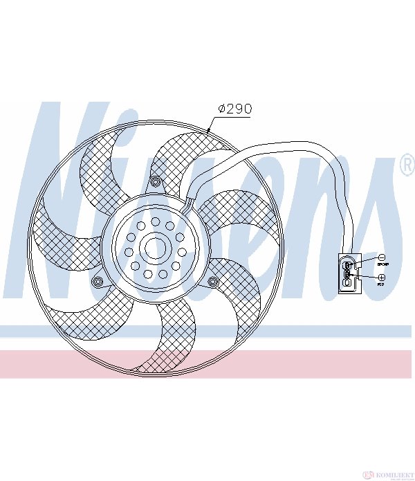 ПЕРКА ВЕНТИЛАТОРНА SKODA FABIA COMBI (2000-) 1.9 SDI - NISSENS