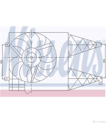 ПЕРКА ВЕНТИЛАТОРНА VOLKSWAGEN BORA (1998-) 1.6 16V - NISSENS