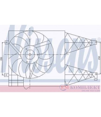 ПЕРКА ВЕНТИЛАТОРНА VOLKSWAGEN BORA (1998-) 2.0 4motion - NISSENS