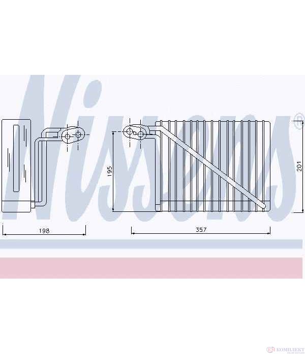 ИЗПАРИТЕЛ КЛИМАТИК VOLKSWAGEN PASSAT (2000-) 2.3 V5 - NISSENS