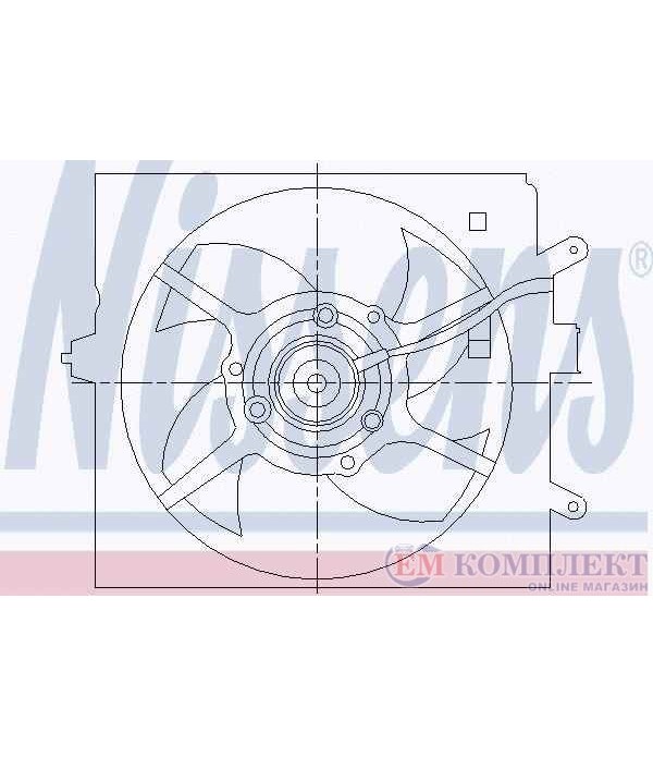 ПЕРКА ВЕНТИЛАТОРНА VOLVO S40 I (1995-) 2.0 - NISSENS