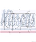 ПЕРКА ВЕНТИЛАТОРНА VOLVO S40 I (1995-) 2.0 T - NISSENS