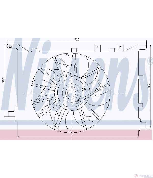 ПЕРКА ВЕНТИЛАТОРНА VOLVO S60 I (2000-) 2.4 Bifuel - NISSENS