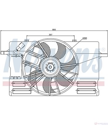 ПЕРКА ВЕНТИЛАТОРНА VOLVO S40 II (2004-) T5 - NISSENS