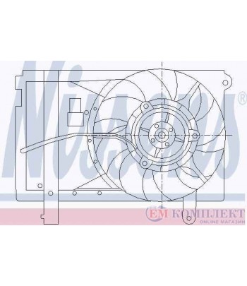 ПЕРКА ВЕНТИЛАТОРНА CHEVROLET AVEO HATCHBACK (2008-) 1.2 - NISSENS