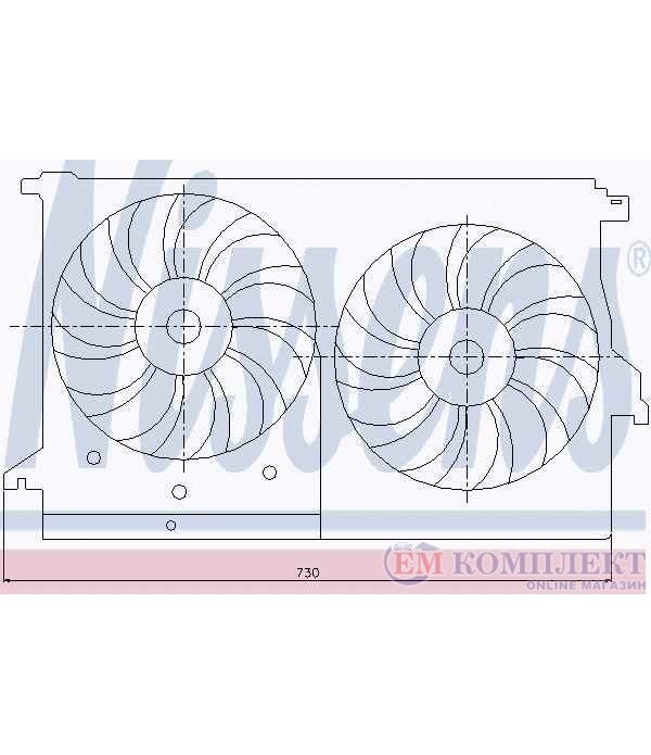 ПЕРКА ВЕНТИЛАТОРНА SAAB 9-3 CABRIOLET (1998-) 2.0 i - NISSENS