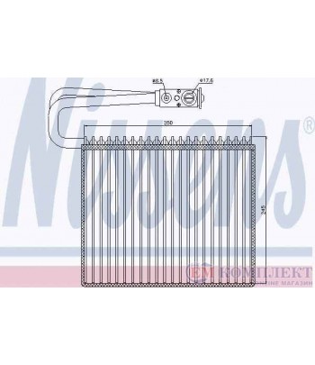 ИЗПАРИТЕЛ КЛИМАТИК SAAB 9-3 (2002-) 1,8t Bio Power - NISSENS