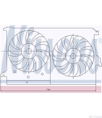 ПЕРКА ВЕНТИЛАТОРНА SAAB 9-3 CABRIOLET (1998-) 2.3 Turbo - NISSENS