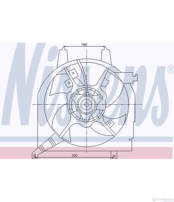 ПЕРКА ВЕНТИЛАТОРНА MAZDA DEMIO (1996-) 1.5 16V - NISSENS