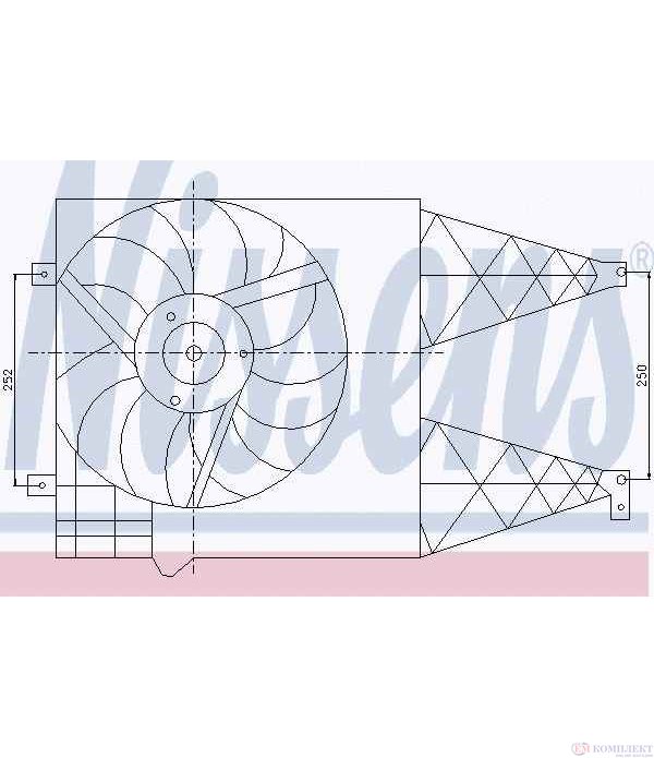 ПЕРКА ВЕНТИЛАТОРНА VOLKSWAGEN BORA (1998-) 1.6 FSI - NISSENS