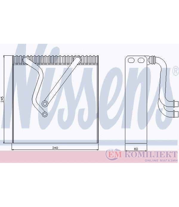 ИЗПАРИТЕЛ КЛИМАТИК VOLKSWAGEN CADDY III COMBI (2004-) 2.0 SDI - NISSENS